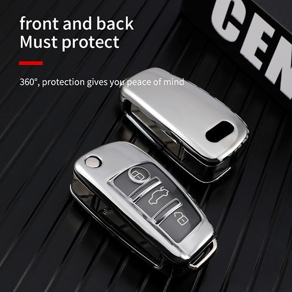 for Audi TPU protective key case black or red color, please choose