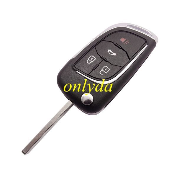 3+1 button modified folding remote control key shell with hu100 blade