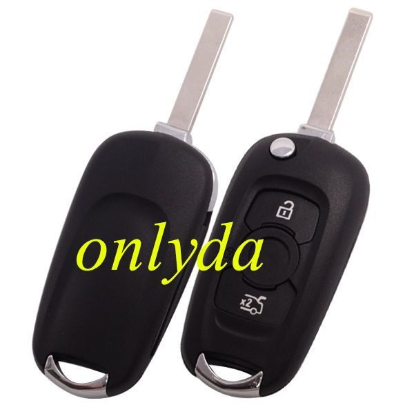 3 button flip remote key shell with HU100 blade