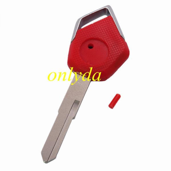 motorcycle key blank with left blade (red)