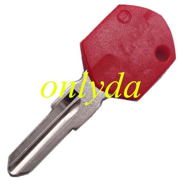 Motorcycle key blank with right blade (red color)