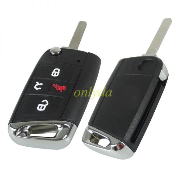 For VW golf 3+1button remote key blank with HU162 blade