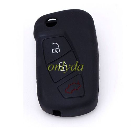 Ford 2 button remtoe key silicon case (black)