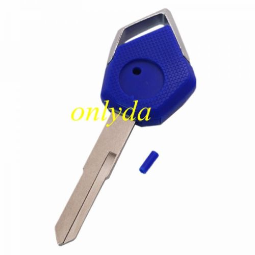 motorcycle key blank with left blade (blue)