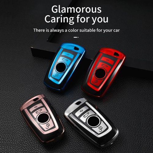 BMW 5series、525li、520li、3series、GT320li、7series、4series、1series、X3、X4 4 button TPU protective key case , please choose the color