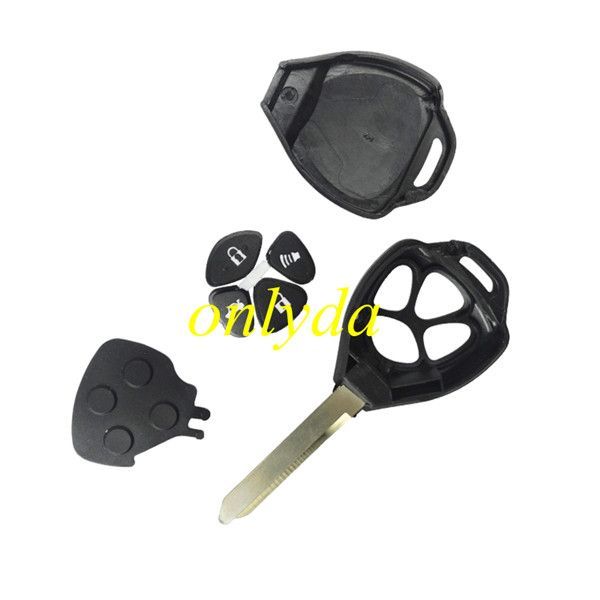 For toyota 4 button remote key balnk with toy47 blade (with panic button)