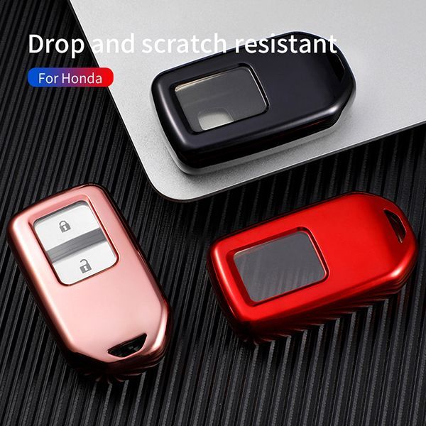 for Honda TPU protective key case black or red color, please choose