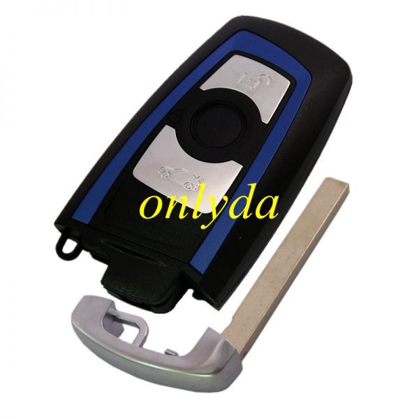 3 button remote key blank (Blue ) with blade