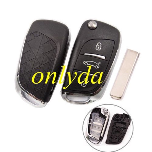 for DS 3 button flip remote key blank with VA2 blade