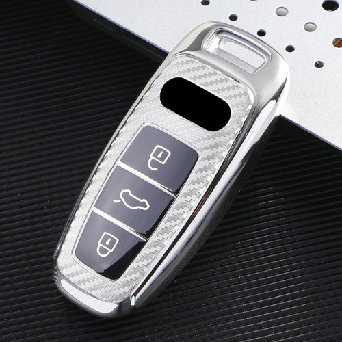 Audi A8/A6 /A6L/ A8L/ A7/ A8 Transparent button, 3 button TPU protective key case,please choose the color