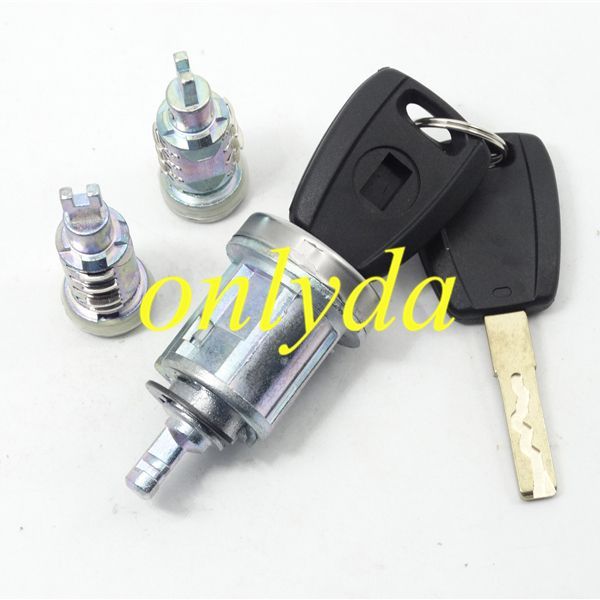 Fiat full set lock (indules ignition lock,left door lock,right door lock）