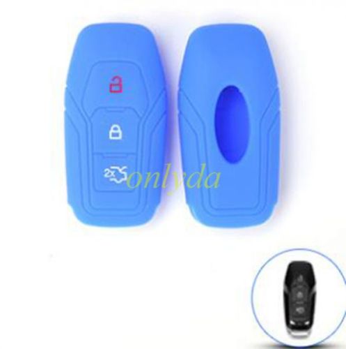 Ford 2+1 button remtoe key silicon case (Blue)