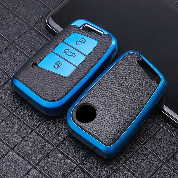 New Passat 3 button TPU protective key case black or red color, please choose the color