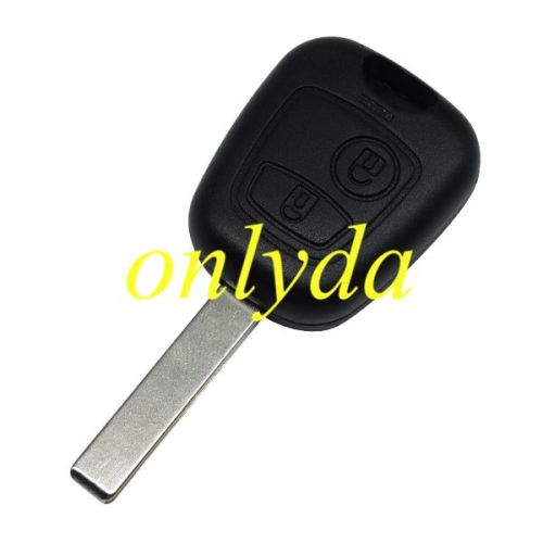 For citroen 2 button remote key blank with hu8 blade with metal lo