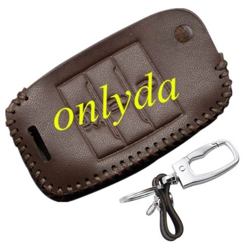 For Kia 3button key leather case fo K4.