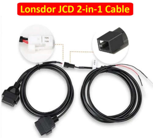 Lonsdor JCD 2-in-1 Multifunctional Programming Cable Work with K518ISE for Jeep for Chrysler for Dodge for Fiat for Maserati