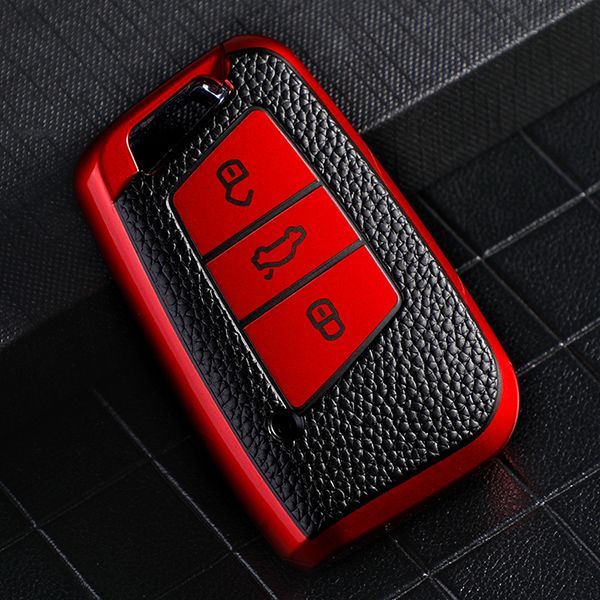 New Passat 3 button TPU protective key case black or red color, please choose the color