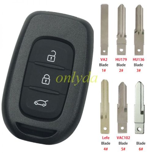 3 button remote key blank,please choose the blade