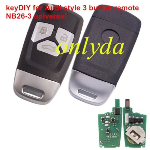 keyDIY brand for Audi Style 3 button keyDIY remote B26-3 universal