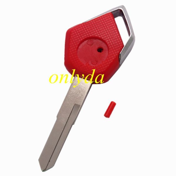 motorcycle key blank with left blade (red)