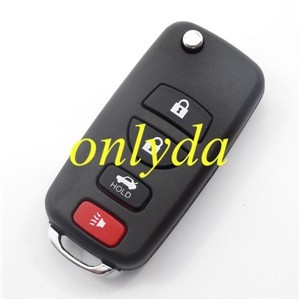 Nissan 4 button modified remote key blank