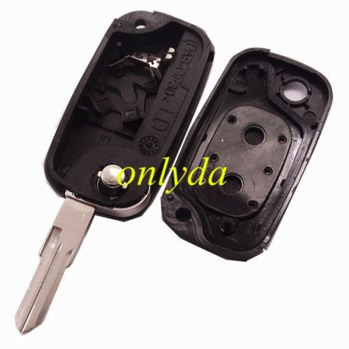 2 button flip remote key shell with VAC102 blade