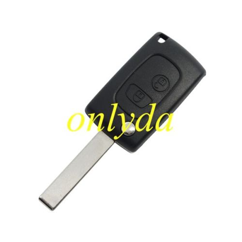 For Citroen 2 button modified remote key blank with HU83 Blade
