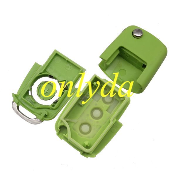 For VW 3 button waterproof remote key blank （green）