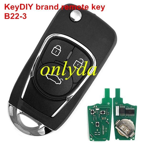 KeyDIY Brand 3 button remote key B22-3