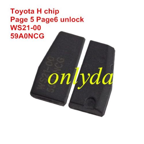 For Toyota H chip. P5, P6 is unlocked WS21-00 59A0NCG Model:39