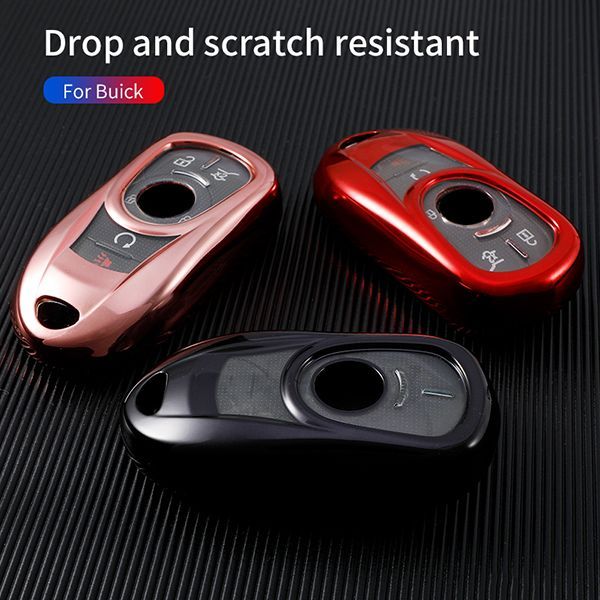 for Buick Chevrolet TPU protective key case black or red color, please choose
