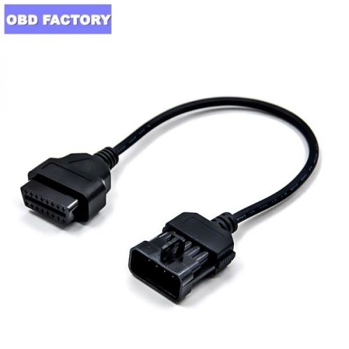 Opel 10 Pin to OBDII 16 Pin Cable Works For Vauxhall / Opel OPCOM Diagnostic Adapter
