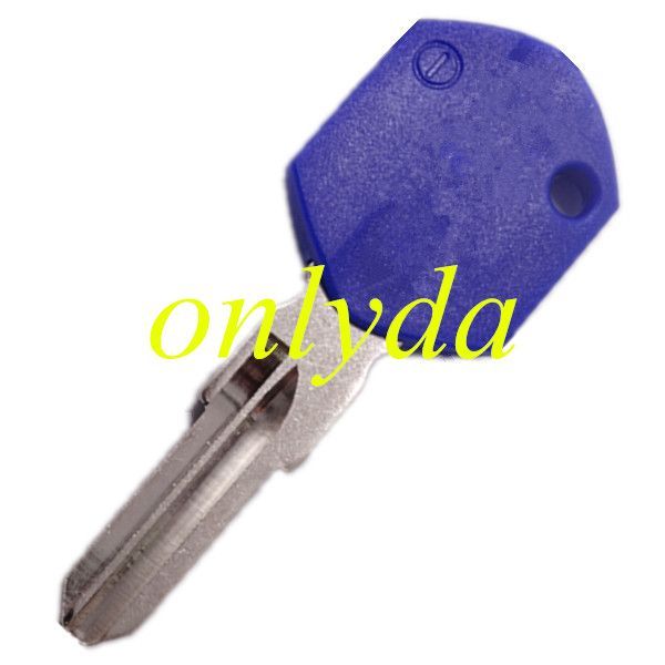 Motorcycle key blank with right blade (blue color)