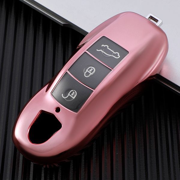 for Porsche TPU protective key case black or red color, please choose