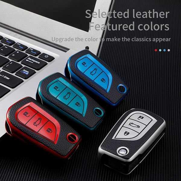 Toyota 3 button TPU protective key case please choose the color