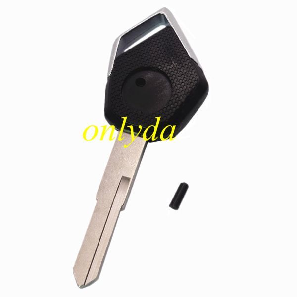 motorcycle key blank with left blade (black)