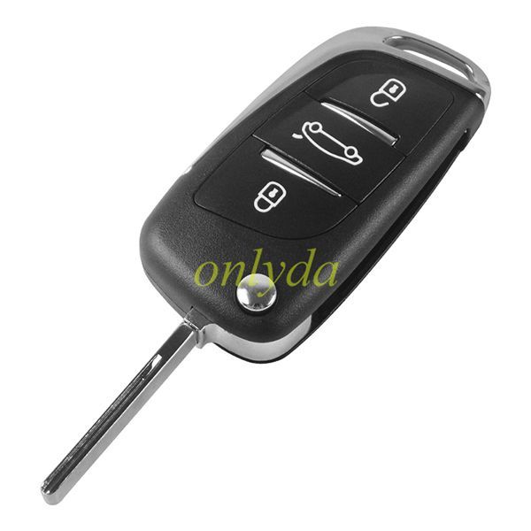 For Peugeot 408 3 buttion key blank with HU83 blade