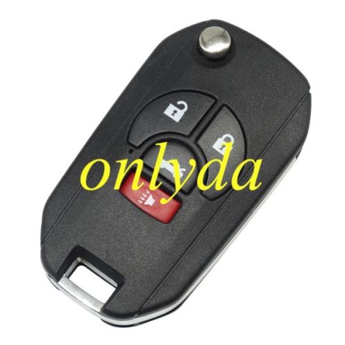 For Nissan 3+1 button Flip remote key blank