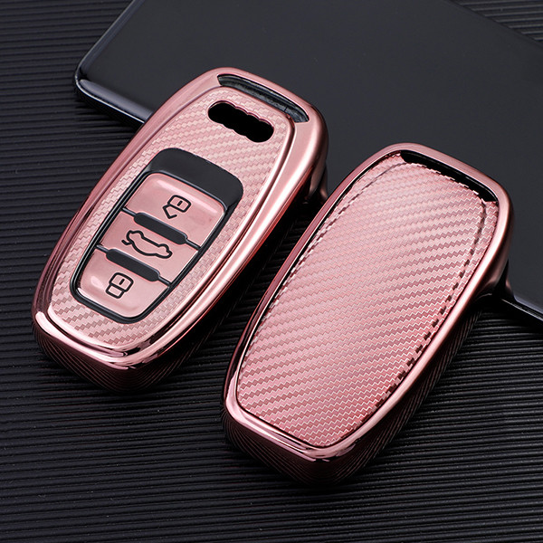 Audi A4L A6L Q5 3 button TPU protective key case,please choose the color