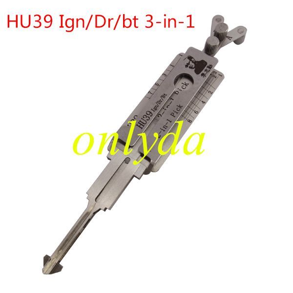 For Lishi Benz HU39(Ign/Dr/Bt） 2 in 1 tool