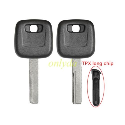 volvo transponder key blank(can put TPX long chip）