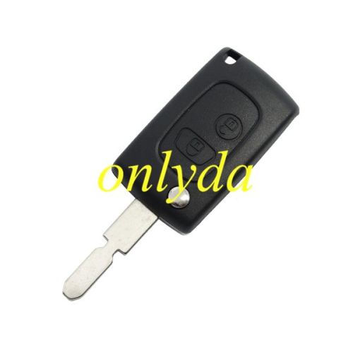 For Peugeot 2 button modified remote key blank with Blade