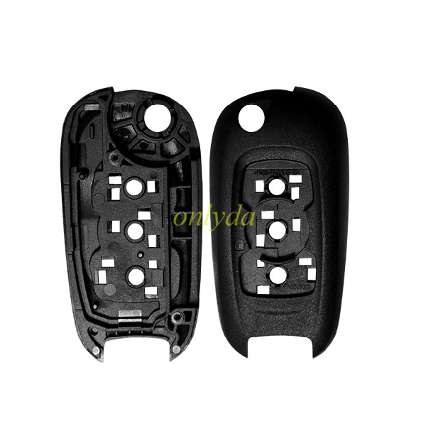 Opel Vauxhall 2 button flip remote key shell with HU100 blade