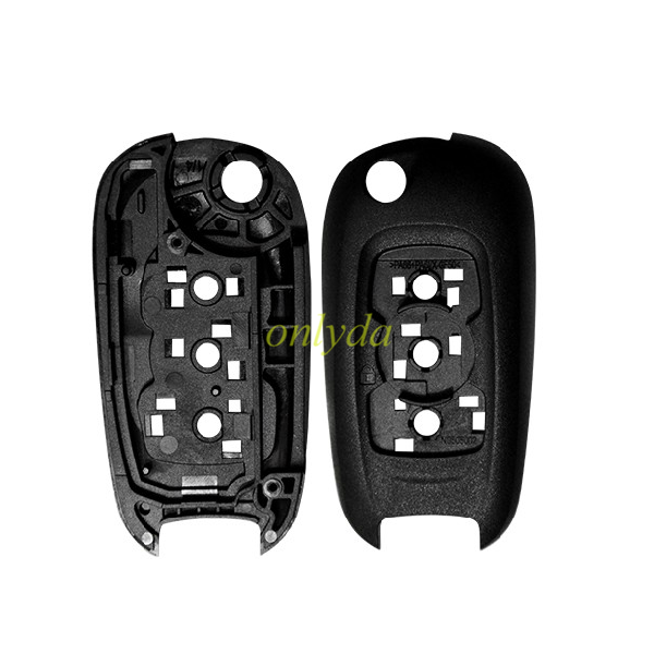 Opel Vauxhall 3 button flip remote key shell with HU100 blade