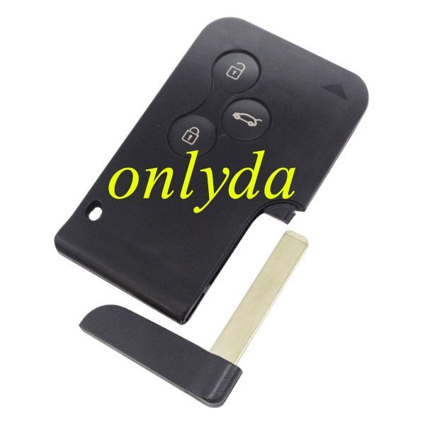 For Renault Megane 3 button key blank with uncut key blade