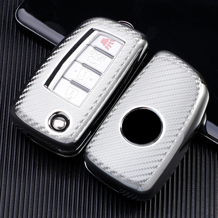 Nissan 3 button transparent button TPU protective key case please choose the color
