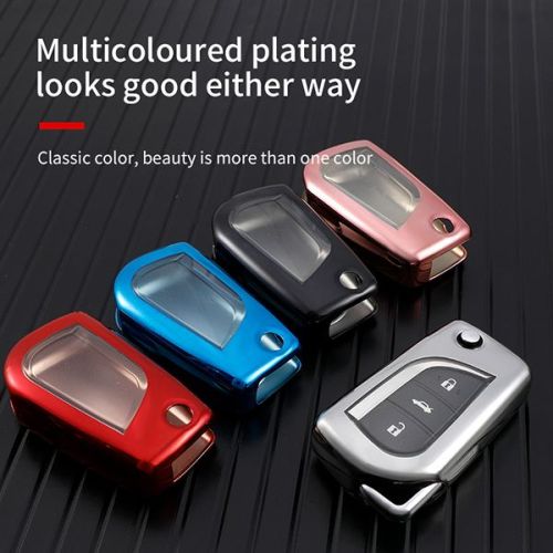 for Toyota TPU protective key case black or red color, please choose