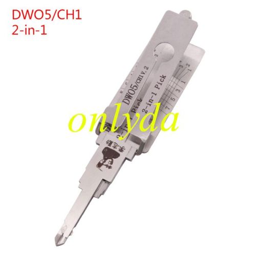 For Lishi Chevrolet DWO5/CH1 2 in 1 tool