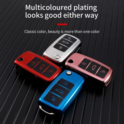 VW 3 button TPU protective key case please choose the color