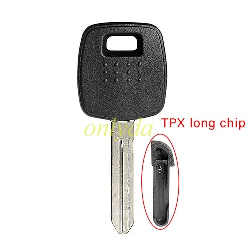 Nissan transponder key blank with NSN14 blade (can put TPX long chip）
